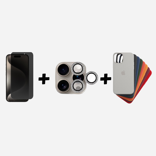 Combo Funda + Vidrio Privacidad + Protector de Cámara